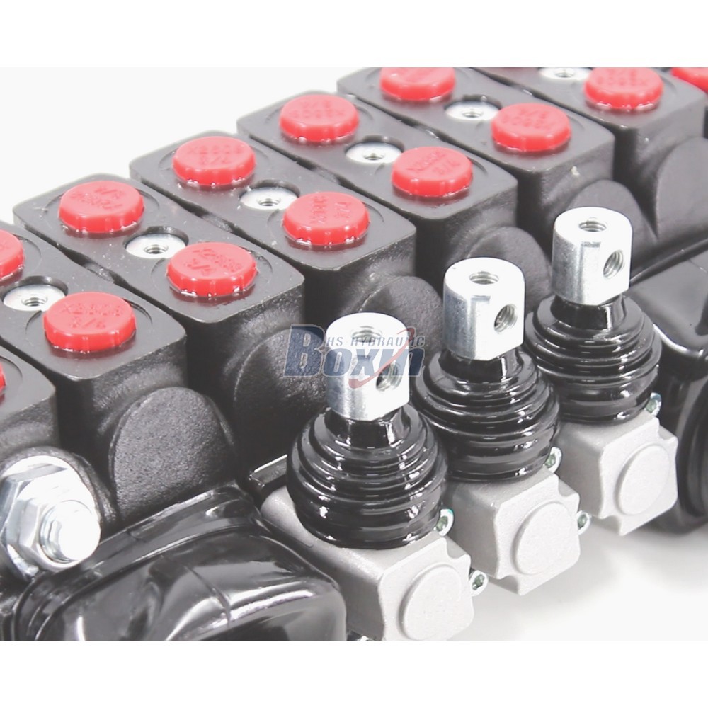 SD6 Sectional Valve 7 Spool Configuration with Manual and Joystick Levers detail image